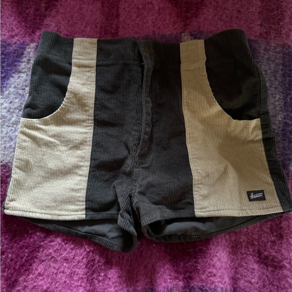 Hammies Black and Cream Corduroy Shorts